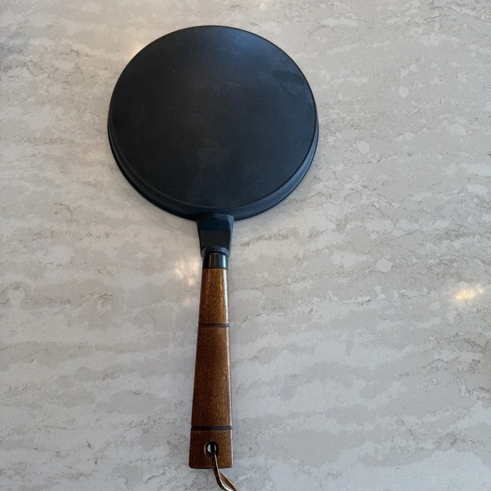 Vintage Nordic Ware Crepes N Things Pan Cast Aluminum 1950's Black Wood Handle‎